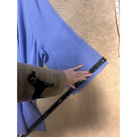 Selection by Ulla Popken Women Open Kimono Sleeve Periwinkle Cardigan Sz 24 EC - Picture 11 of 16